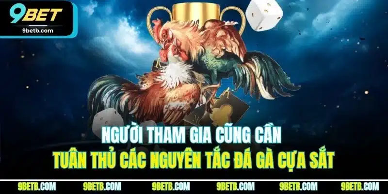 Người tham gia cũng cần tuân thủ các nguyên tắc đá gà cựa sắt